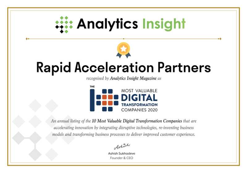We are among 10 Most Valuable Digital Transformation Companies by Analytics Insights Magazine